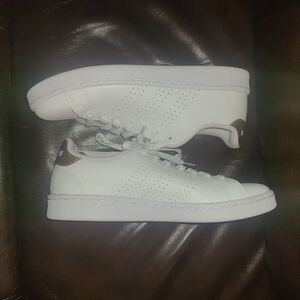 Adidas Women's White and Brown Athletic Shoes